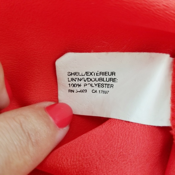 ⬇️🌹 Gap (S) Orange Red Chiffon Dress - Picture 8 of 8